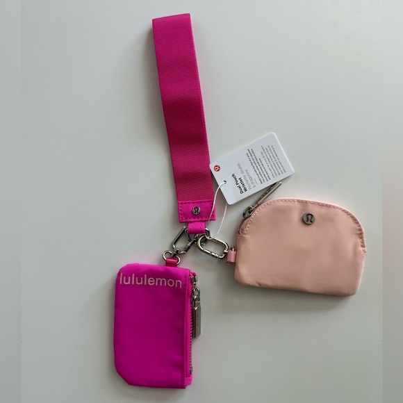 lululemon athletica Handbags - lululemon athletica Pink & Blush Wristlet Keychain Set